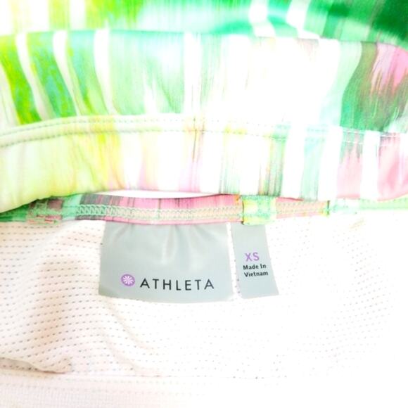 Athleta colorful watercolor strappy sports bra XS - Picture 7 of 10